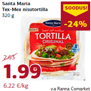 Allahindlus - Santa Maria Tex-Mex nisutortilla 320 g