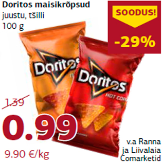 Allahindlus - Doritos maisikrõpsud