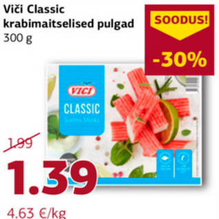 Allahindlus - Viči Classic krabimaitselised pulgad 300 g