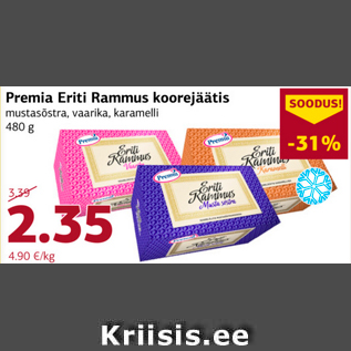 Allahindlus - Premia Eriti Rammus koorejäätis