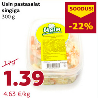 Allahindlus - Usin pastasalat singiga 300 g