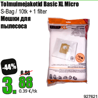 Allahindlus - Tolmuimejakotid Basic XL Micro