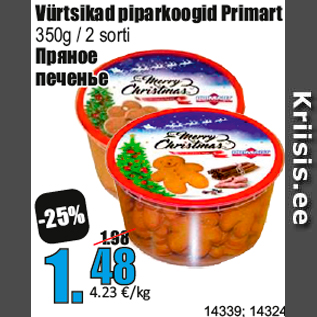 Allahindlus - Vürtsikad piparkoogid Primart