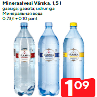 Allahindlus - Mineraalvesi Värska, 1,5 l