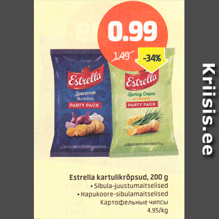 Allahindlus - Estrella kartulikrõpsud, 200 g