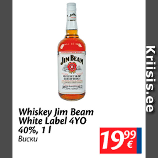 Allahindlus - Whiskey Jim Beam White Label 4YO