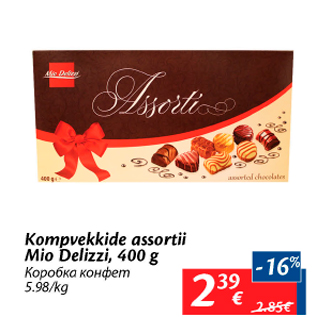 Allahindlus - Kompvekkide assortii Mio Delizzi, 400 g