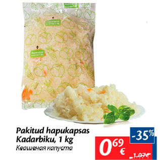 Allahindlus - Pakitud hapukapsas Kadarbiku, 1 kg