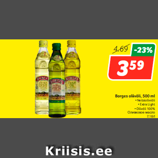 Allahindlus - Borges oliivõli, 500 ml