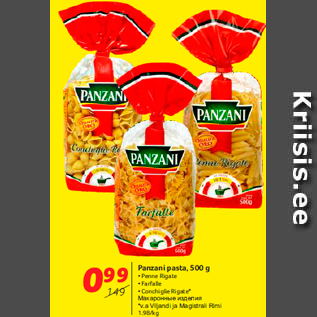 Allahindlus - Panzani pasta, 500 g