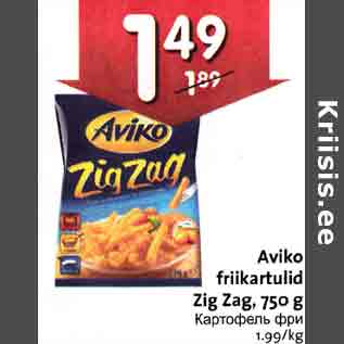 Allahindlus - Aviko friikartulid Zig Zag, 750 g