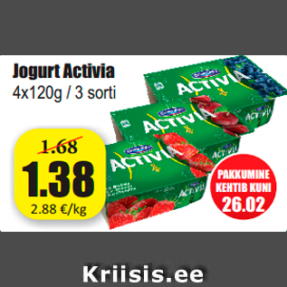 Allahindlus - Jogurt Activia