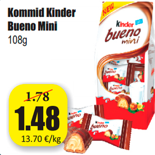 Allahindlus - Kommid Kinder Bueno Mini 108g