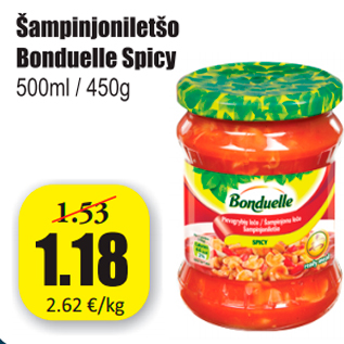 Allahindlus - Šampinjoniletšo Bonduelle Spicy