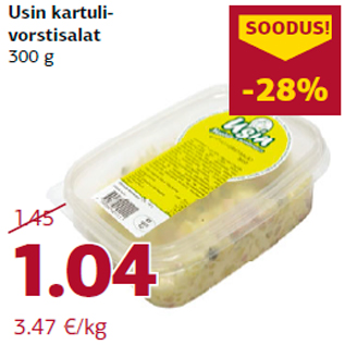 Allahindlus - Usin kartulivorstisalat 300 g