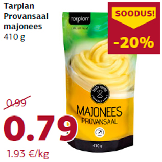 Allahindlus - Tarplan Provansaal majonees 410 g