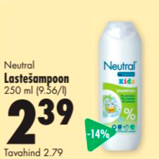 Allahindlus - Neutral Lastešampoon 250 ml