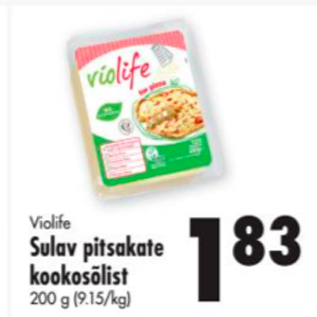 Allahindlus - Violife Sulav pitsakate kookosõlist 200 g