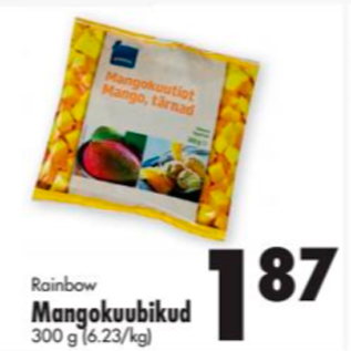 Allahindlus - Rainbow Mangokuubikud 300 g