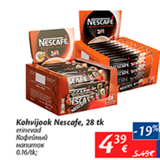 Allahindlus - Kohvijook Nescafe, 28 tk