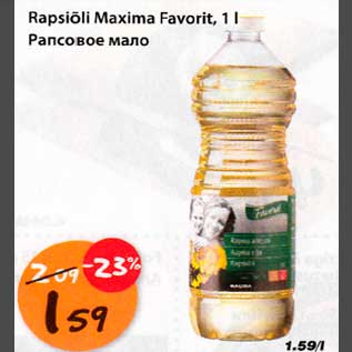 Allahindlus - Rapsiõli Maxima Favorit, 1l