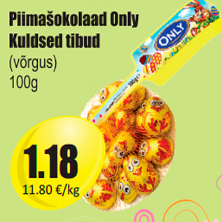 Allahindlus - Piimašokolaad Oniy Kuldsed tibud