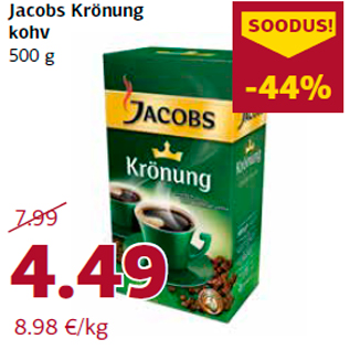 Allahindlus - Jacobs Krönung kohv 500 g