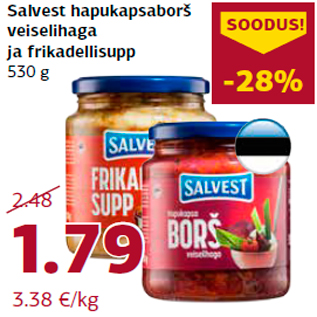 Allahindlus - Salvest hapukapsaborš veiselihaga ja frikadellisupp 530 g