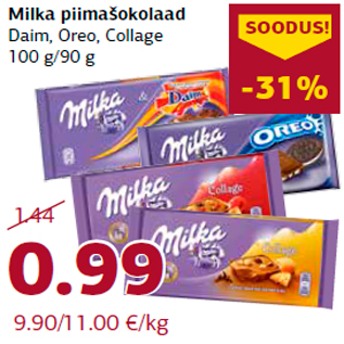 Allahindlus - Milka piimašokolaad