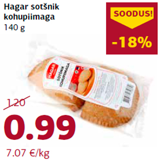 Allahindlus - Hagar sotšnik kohupiimaga 140 g