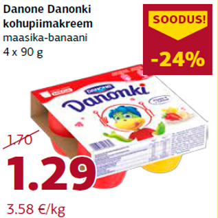 Allahindlus - Danone Danonki kohupiimakreem