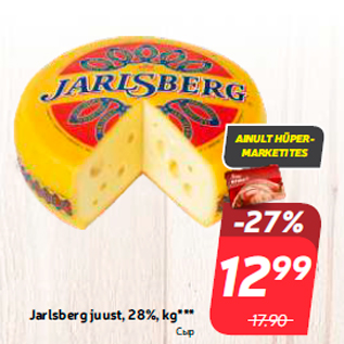 Allahindlus - Jarlsberg juust, 28%, kg***