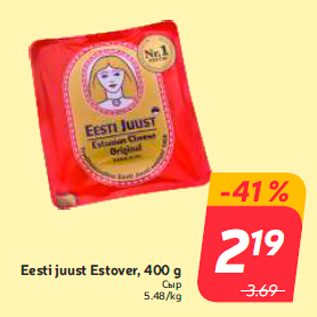 Allahindlus - Eesti juust Estover, 400 g