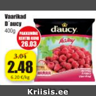 Allahindlus - Vaarikad D´aucy 400 g