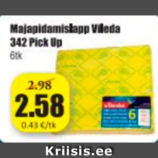 Allahindlus - Majapidamislapp Vileda 342 Pick Up