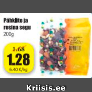 Allahindlus - Pähklite ja rosina segu 200 g