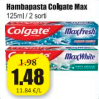 Allahindlus - Hambapasta Colgate Max