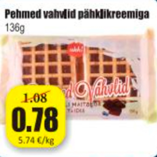 Allahindlus - Pehmed vahvlid pähklikreemiga 136 g