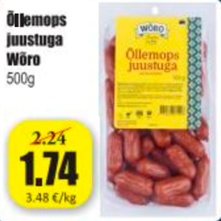 Allahindlus - Õllemops juustuga Wõro 500 g