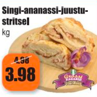 Allahindlus - Singi-ananassi-juustustritsel kg