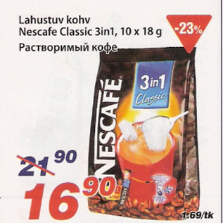 Allahindlus - Lahustuv kohv Nescafe Classic 3in1