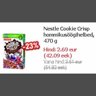 Allahindlus - Nestle Cookie Crisp hommikusöögihelbed