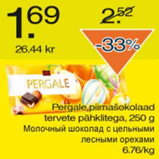 Allahindlus - Pergale piimašokolaad tervete pähkitega