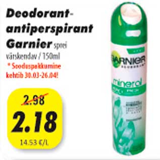 Allahindlus - Deodorant antiperspirant Garnier