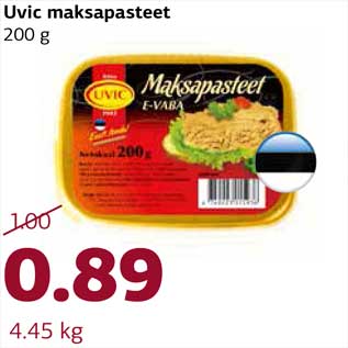 Allahindlus - Uvic maksapasteet 200 g