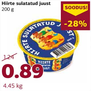 Allahindlus - Hiirte sulatatud juust 200 g