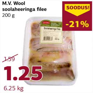 Allahindlus - M.V. Wool soolaheeringa filee 200 g