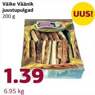 Allahindlus - Väike Väänik juustupulgad 200 g