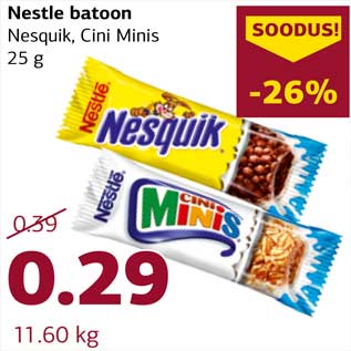 Allahindlus - Nestle batoon