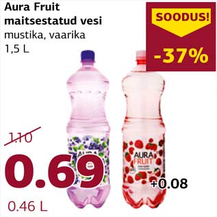 Allahindlus - Aura Fruit maitsestatud vesi